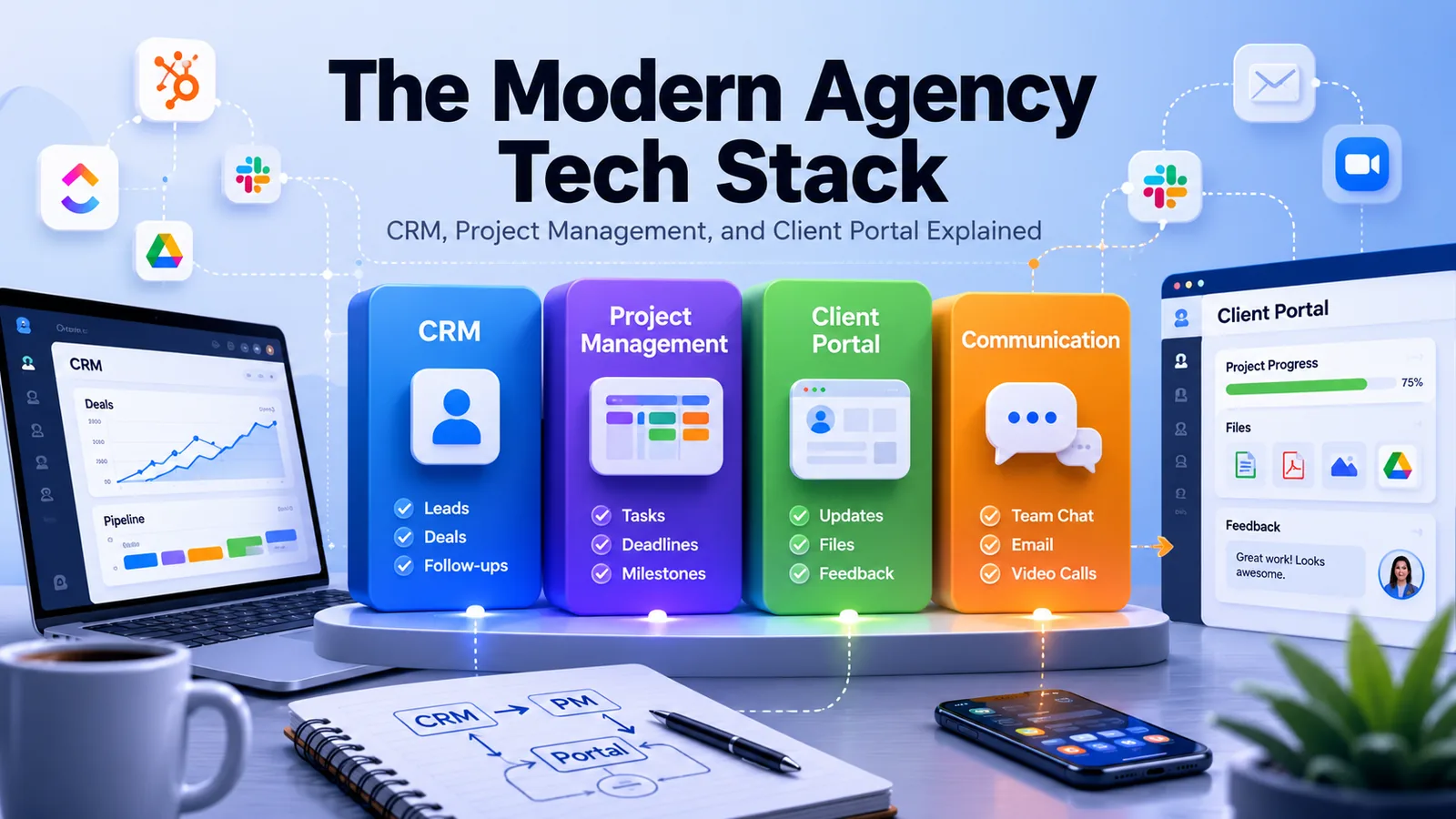 The Modern Agency Tech Stack: CRM, Project Management, and Client Portal Explained